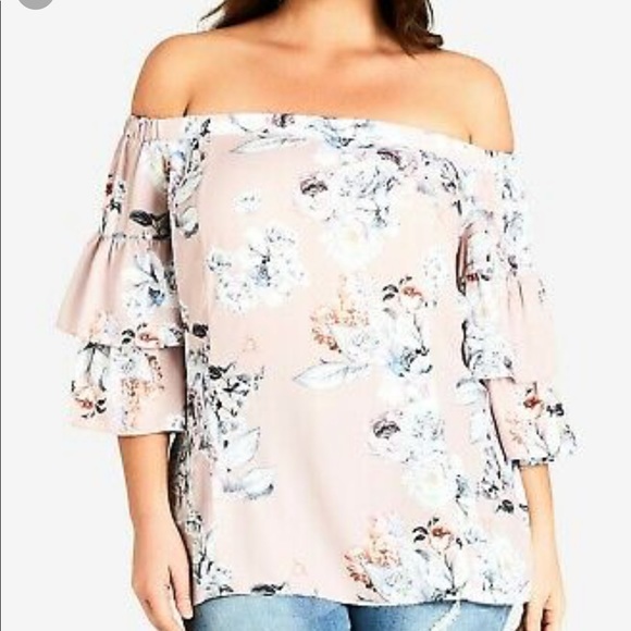 city chic off the shoulder top